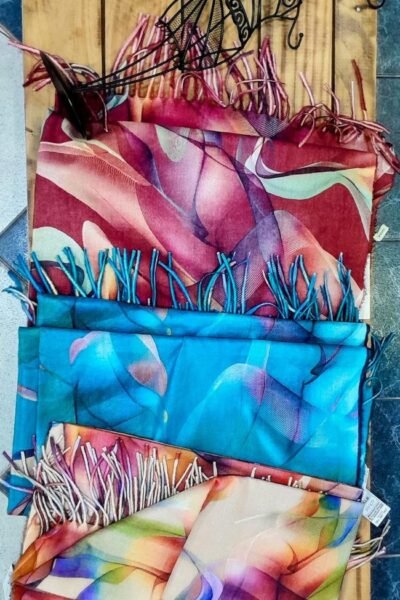 Pashminas de lanilla estampada  Hermosos colores!