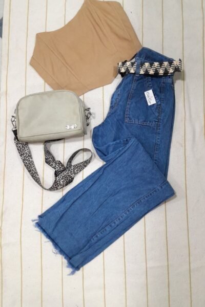 Jean wide leg deflecado