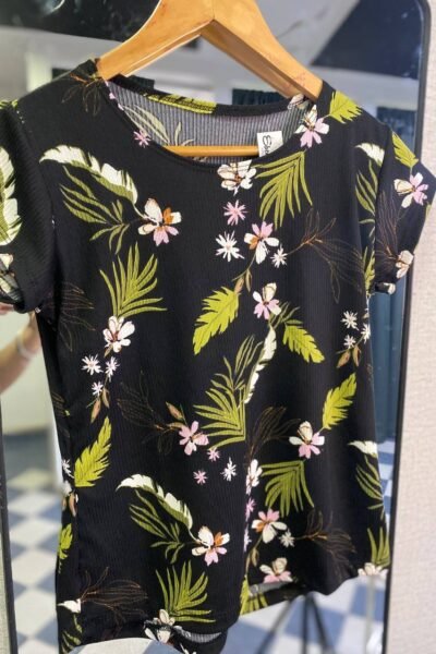 Remera de morley estampada