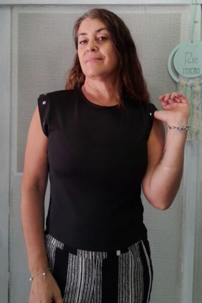 Musculosa morley de jersey con tachas