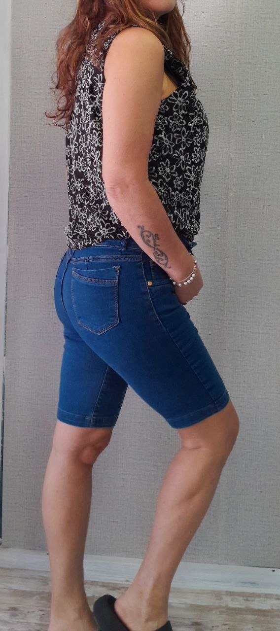 Bermuda de jeans doble boton elastizadas - Image 6